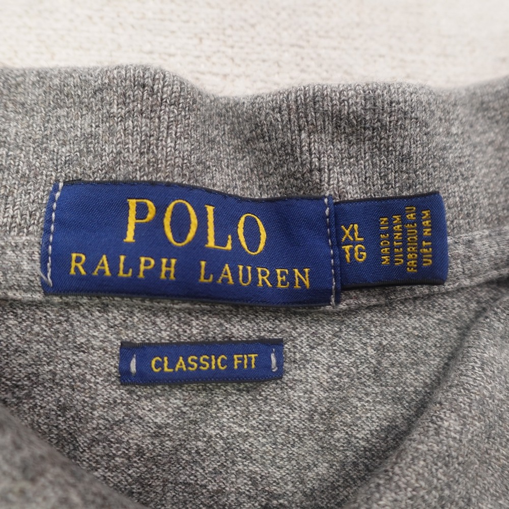 Polo Ralph Lauren Polo Shirt Mens XL Gray Classic Fit Big Pony Embroidered Golf - Picture 5 of 11
